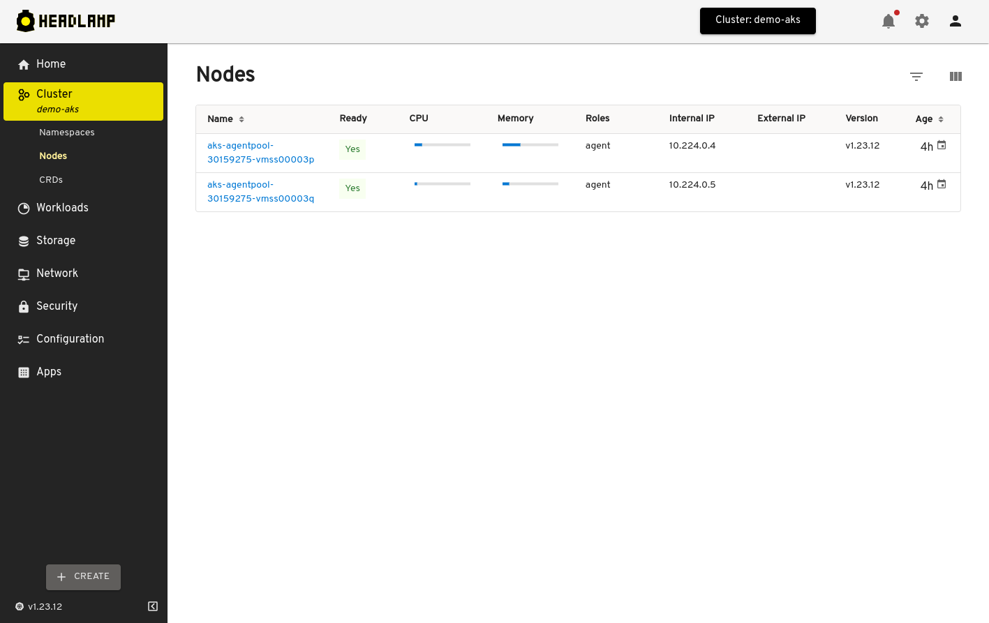 Nodes：节点列表与资源状态