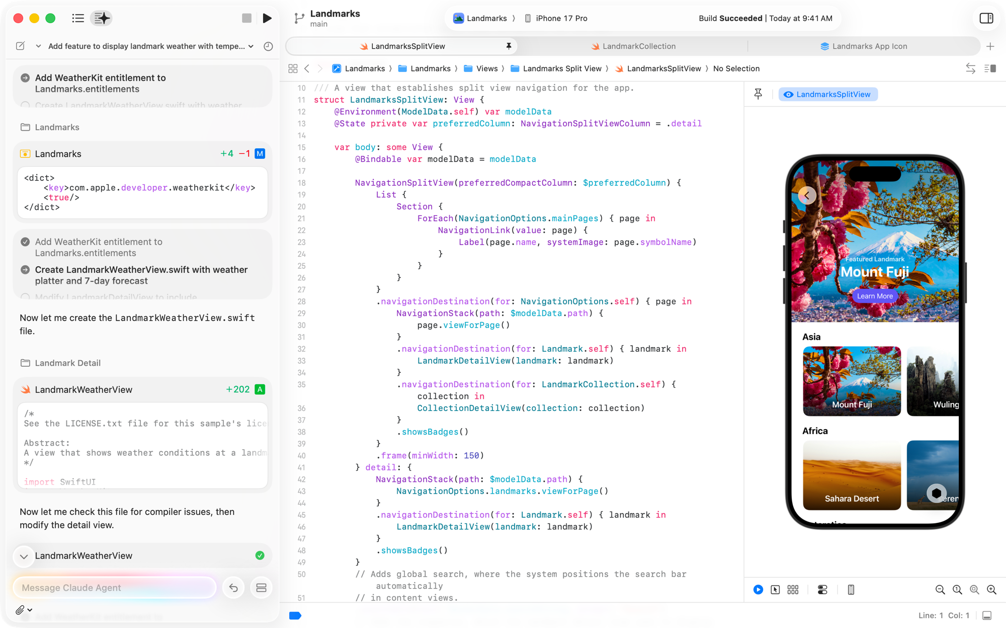 Coding Agent：任务列表与源码、预览并排工作