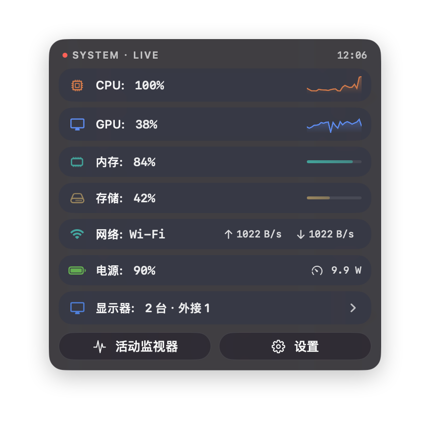 Balance 深色面板